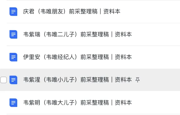 人物前采资料本文档